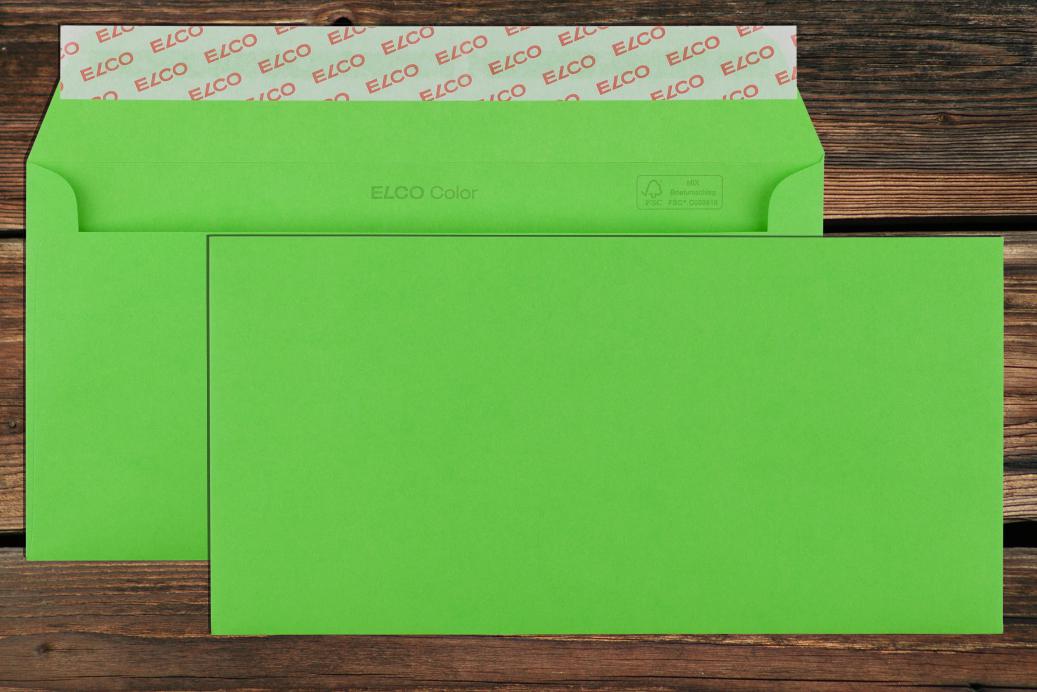 Briefhüllen C6/5 114x229 mm Haftklebend Intensivgrün 100 g/qm